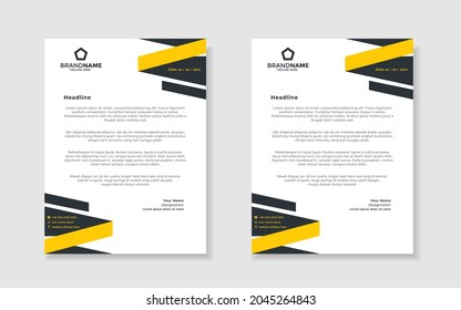 Conjunto de elegante plantilla de diseño de membrete para identidad y empresa.