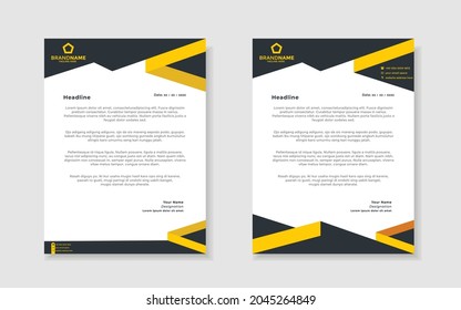 Conjunto de elegante plantilla de diseño de membrete para identidad y empresa.