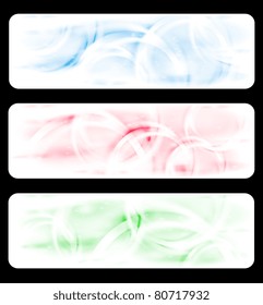 Set of elegant light banners. Eps 10 vector