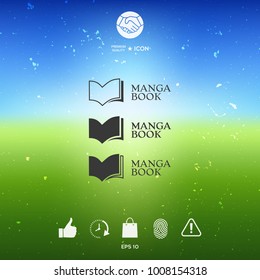 Set of Elegant logo with book symbol