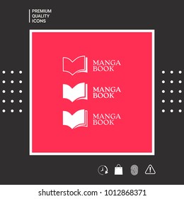 Set of Elegant logo with book symbol