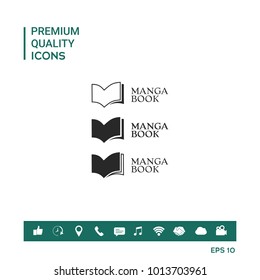 Set of Elegant logo with book symbol