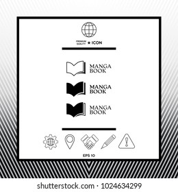 Set of Elegant logo with book symbol