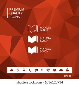 Set of Elegant logo with book symbol