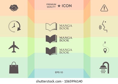 Set of Elegant logo with book symbol