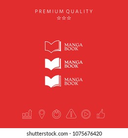 Set of Elegant logo with book symbol