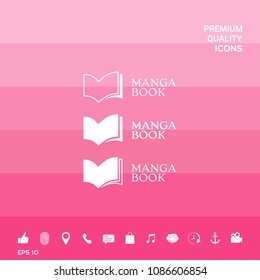 Set of Elegant logo with book symbol