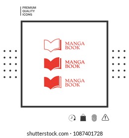 Set of Elegant logo with book symbol