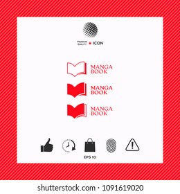 Set of Elegant logo with book symbol