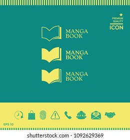 Set of Elegant logo with book symbol