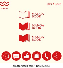 Set of Elegant logo with book symbol