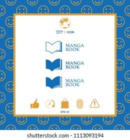 Set of Elegant logo with book symbol