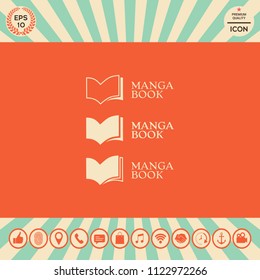 Set of Elegant logo with book symbol