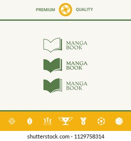 Set of Elegant logo with book symbol