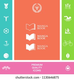 Set of Elegant logo with book symbol