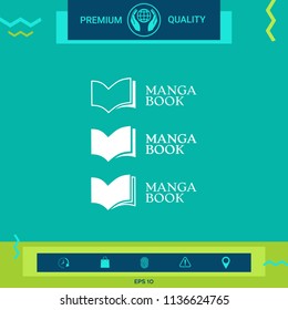 Set of Elegant logo with book symbol