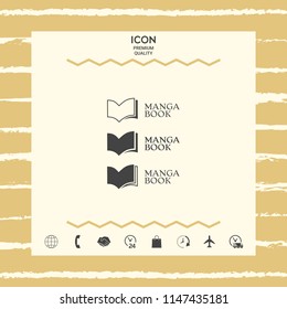 Set of Elegant logo with book symbol