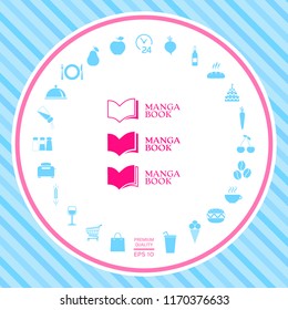 Set of Elegant logo with book symbol