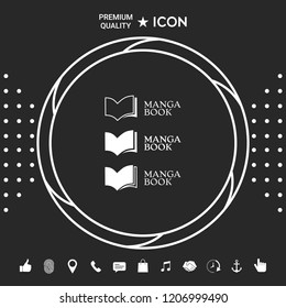 Set of Elegant logo with book symbol