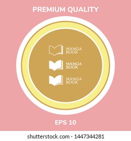 Set of Elegant logo with book symbol. Graphic elements for your design