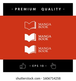 Set of Elegant logo with book symbol. Graphic elements for your design