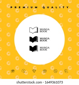 Set of Elegant logo with book symbol. Graphic elements for your design