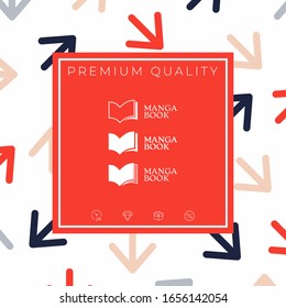 Conjunto de logotipo Elegante con símbolo de libro. Elementos gráficos para el diseño