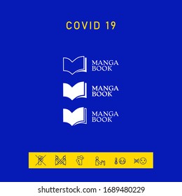 Conjunto de logotipo Elegante con símbolo de libro. Elementos gráficos para el diseño