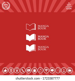 Set of Elegant logo with book symbol. Graphic elements for your design