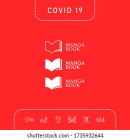 Set of Elegant logo with book symbol. Graphic elements for your design