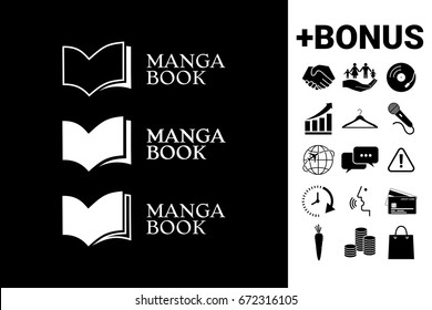 Set of Elegant logo with book symbol