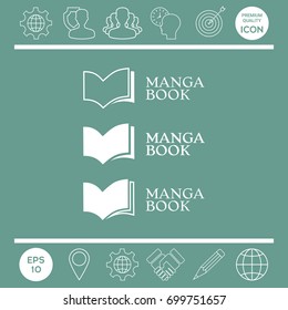 Set of Elegant logo with book symbol