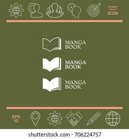Set of Elegant logo with book symbol