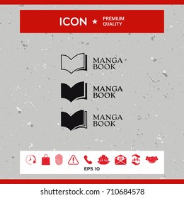 Set of Elegant logo with book symbol