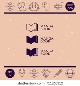 Set of Elegant logo with book symbol