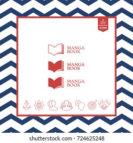 Set of Elegant logo with book symbol