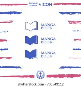 Set of Elegant logo with book symbol