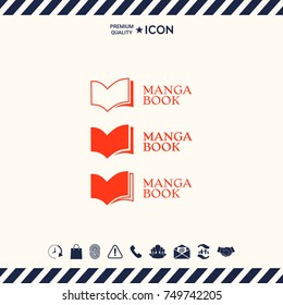 Set of Elegant logo with book symbol