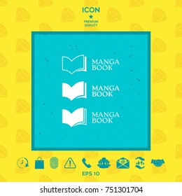 Set of Elegant logo with book symbol