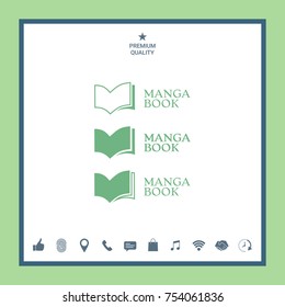 Set of Elegant logo with book symbol
