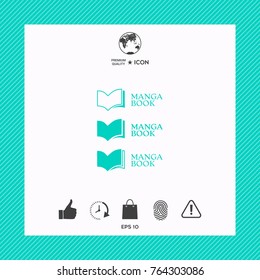 Set of Elegant logo with book symbol