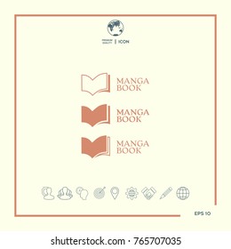 Set of Elegant logo with book symbol