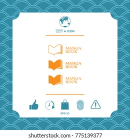 Set of Elegant logo with book symbol