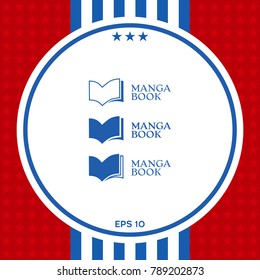 Set of Elegant logo with book symbol