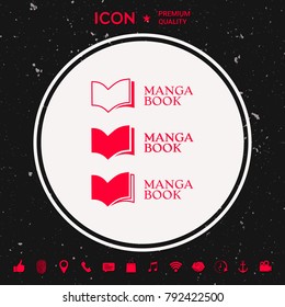 Set of Elegant logo with book symbol