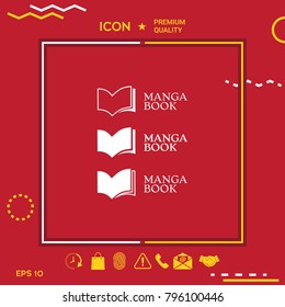 Set of Elegant logo with book symbol