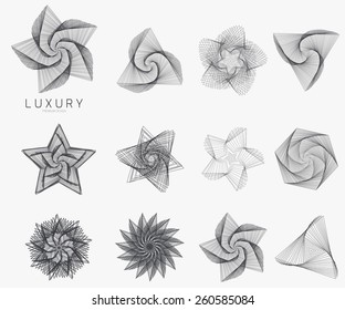 Set of elegant logo design, vector illustration