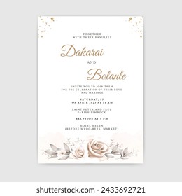 Set of Elegant and Luxury Wedding Invitation. Illustrator and designer. Wedding Invites, save the date, Birthday Invites, Video Invites, E-Cards.