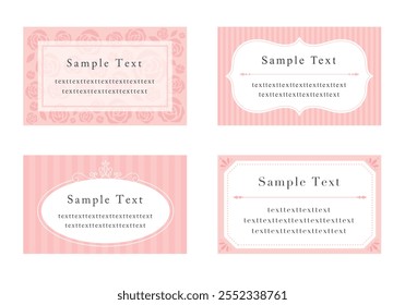 Set of elegant message cards