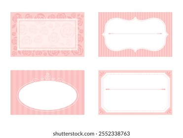 Set of elegant message cards